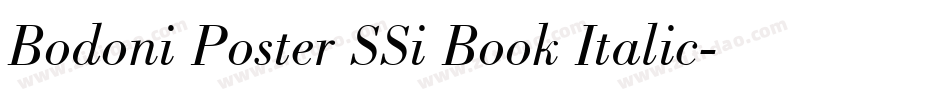 Bodoni Poster SSi Book Italic字体转换